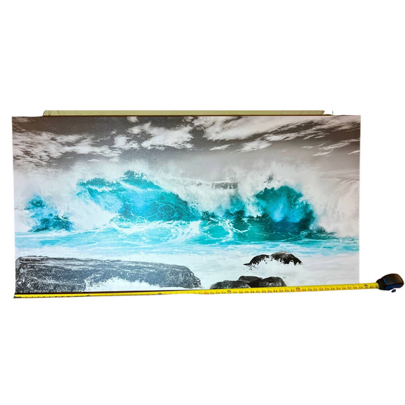 Ready to Hang Crashing Waves Canvas Wall Decor For Living Room ` - Picture 1 of 6